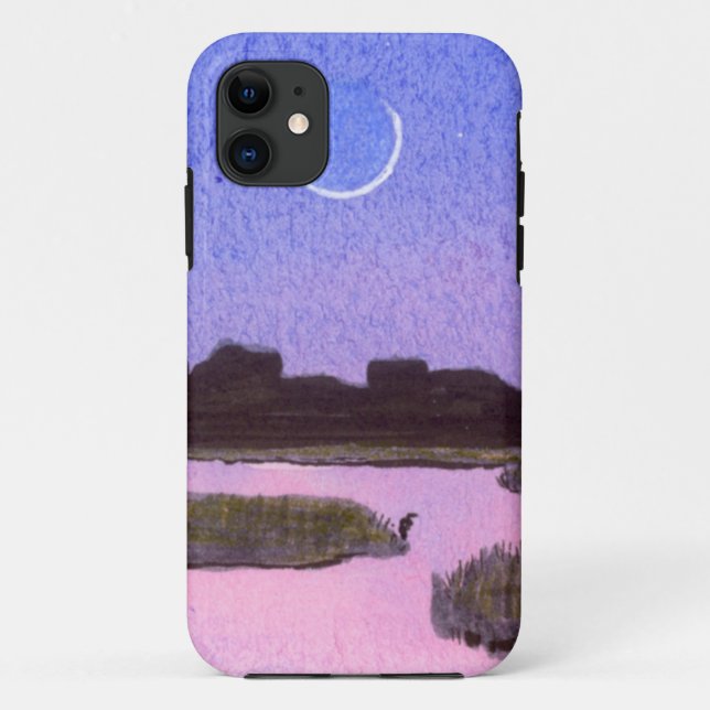 Moon & Heron Case-Mate iPhone Case (Back)