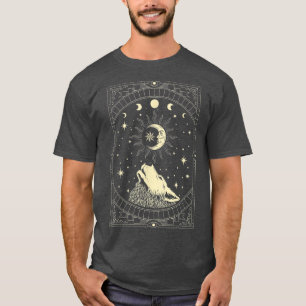 Moon Howling Wolf Gothic Witch Witchcraft Occult T-Shirt
