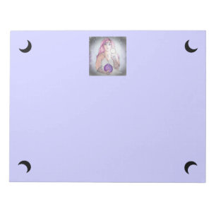 Moon in a Bottle Witch Wiccan Pagan Notepad