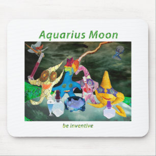 Moon in Aquarius Mouse Mat