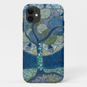 Moon in Bloom (painting) iPhone 11 Case