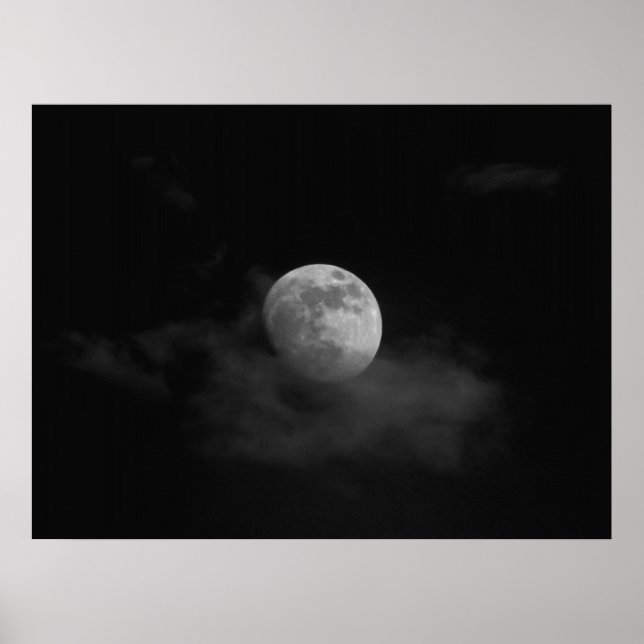 Moon in Clouds Poster (Front)