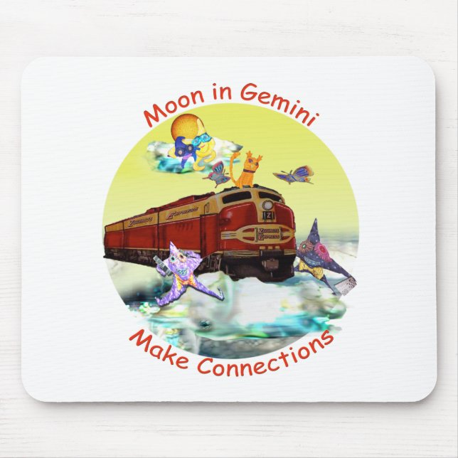 Moon in Gemini Mouse Mat (Front)
