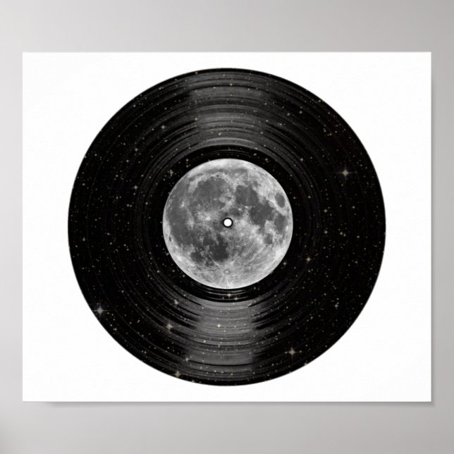 Moon In Space Vinyl LP Record Poster (Front)