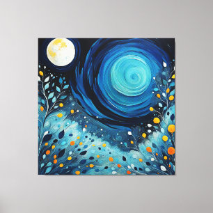 Moon In The Garden 804 Canvas Print