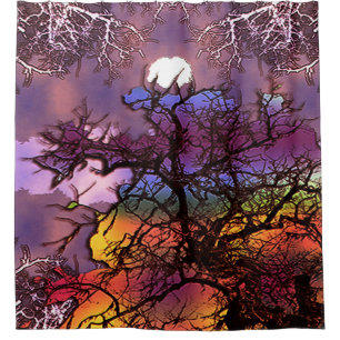 Moon in the Trees...... Shower Curtain