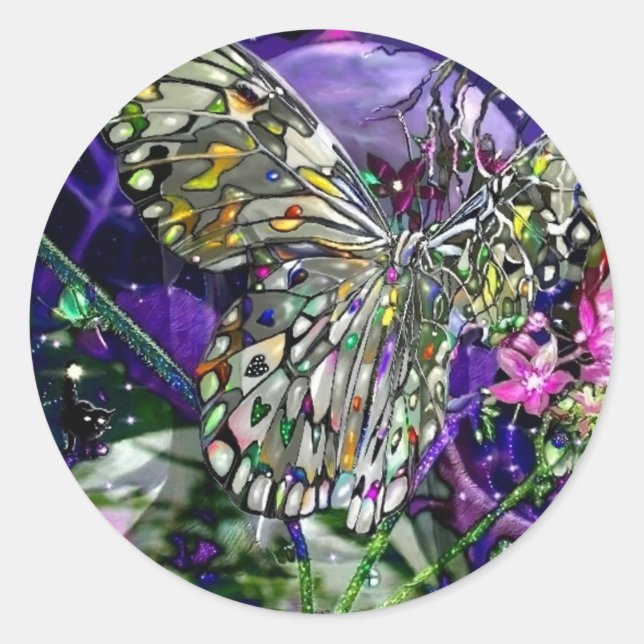 Moon Influence Classic Round Sticker (Front)