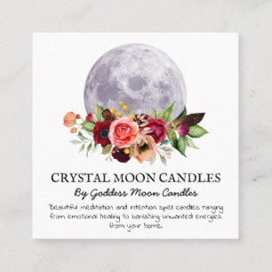 Moon Intention Candle Spell Square Business Card