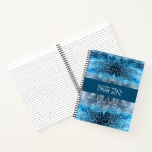 Moon jellyfish batik print notebook