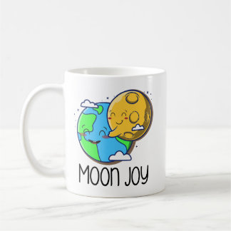 Moon Joy Cute Earth and Moon Hug Coffee Mug