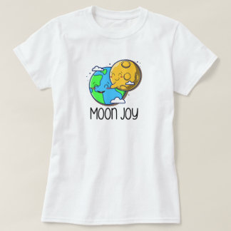 Moon Joy Cute Earth and Moon Hug T-Shirt