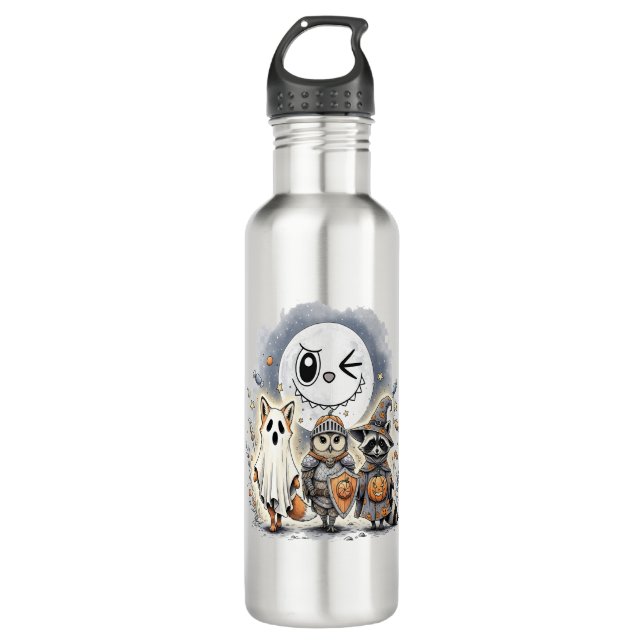 Moon Knight Raccoon Halloween 710 Ml Water Bottle (Front)