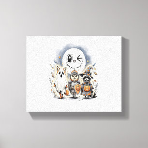 Moon Knight Raccoon Halloween Canvas Print