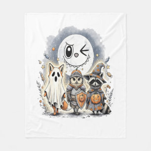 Moon Knight Raccoon Halloween Fleece Blanket