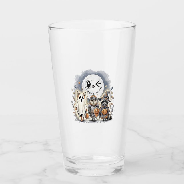 Moon Knight Raccoon Halloween Glass (Front)