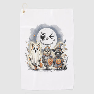 Moon Knight Raccoon Halloween Golf Towel