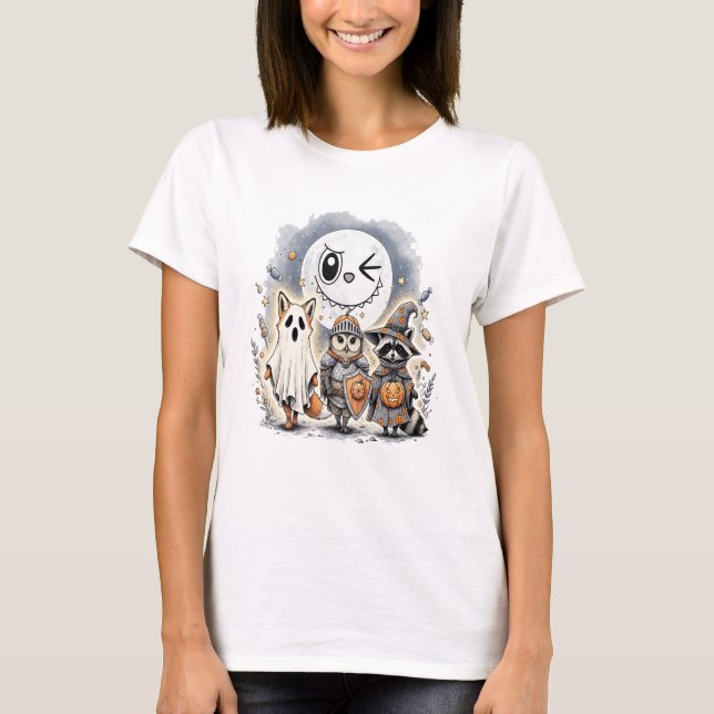 Moon Knight Raccoon Halloween T-Shirt (Front)
