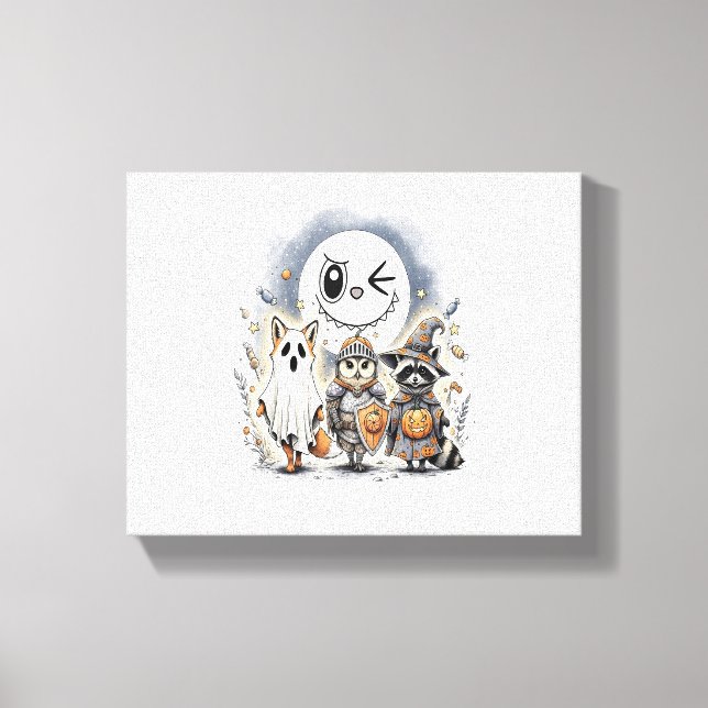 Moon Knight Racoon Halloween Canvas Print (Front)