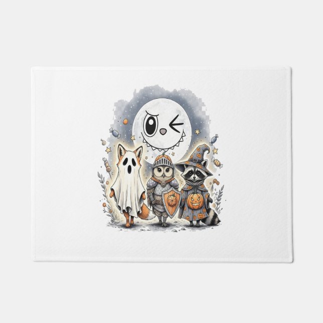 Moon Knight Racoon Halloween Doormat (Front)