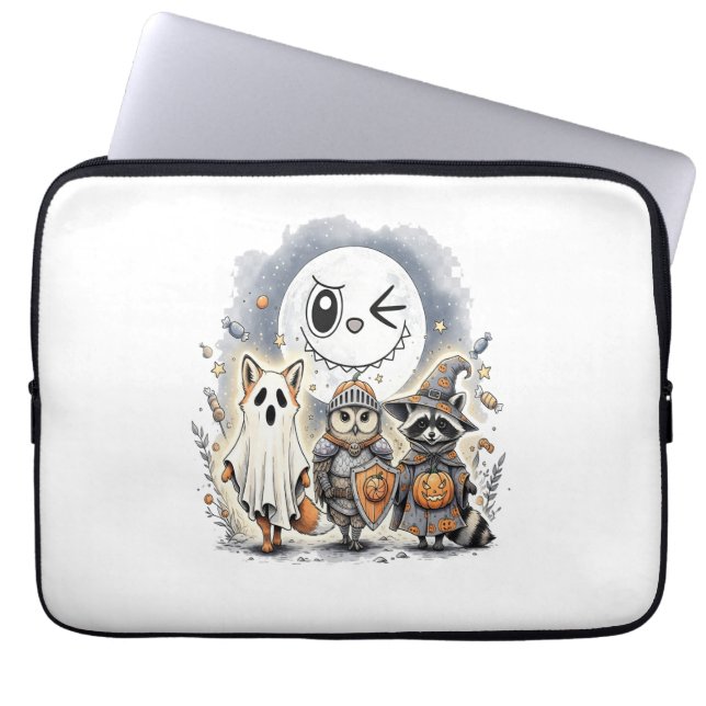 Moon Knight Racoon Halloween Laptop Sleeve (Front)