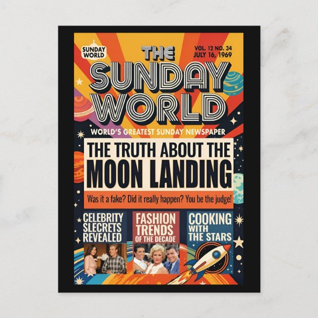 Moon Landing, 1969, Postcard (Front)