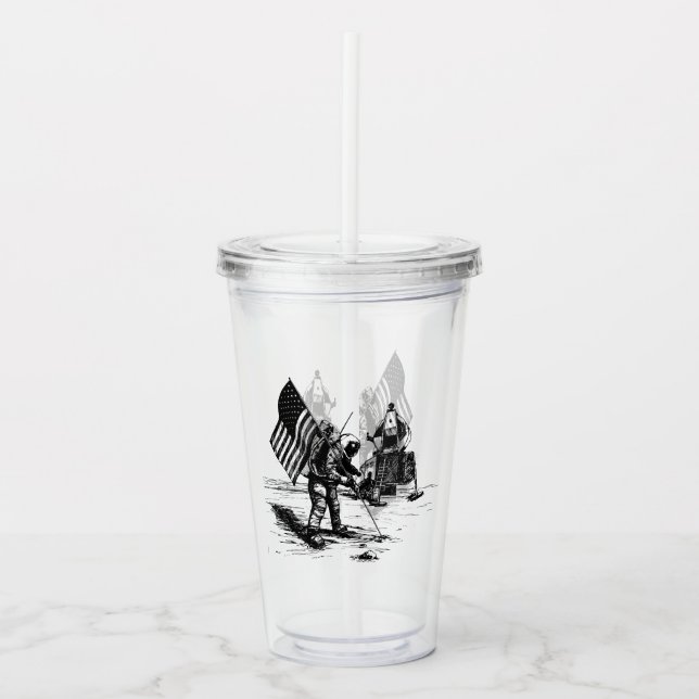 Moon Landing Acrylic Tumbler (Front)