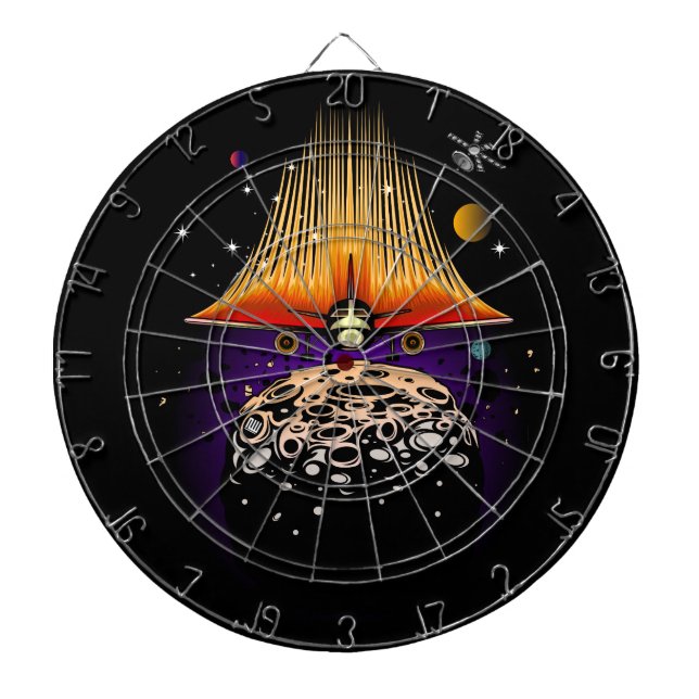 Moon Landing  Dartboard (Front)