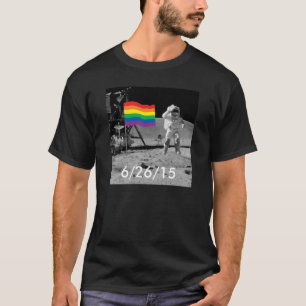 MOON LANDING HUGE STEP FOR GAY RIGHTS RAINBOW FLAG T-Shirt