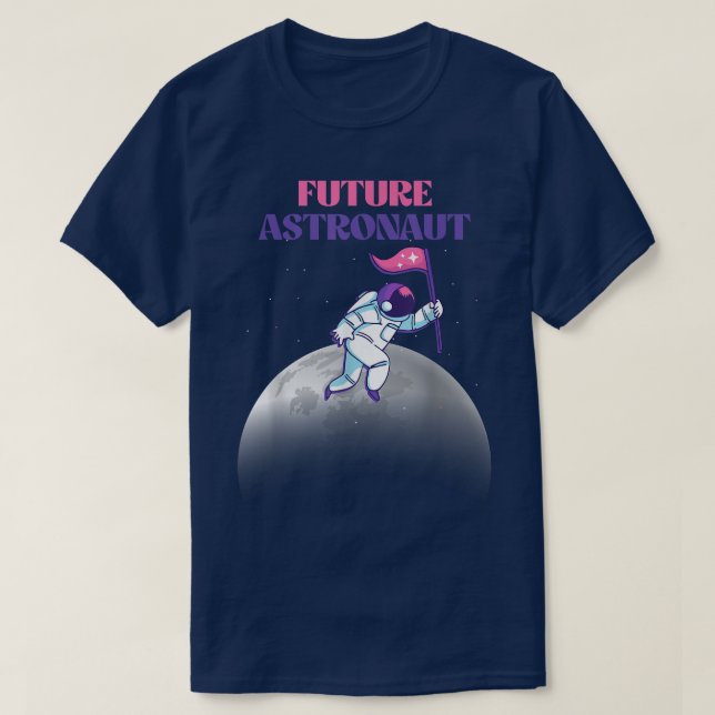 Moon Landing Junior Astronaut Outer Space Future A T-Shirt (Design Front)