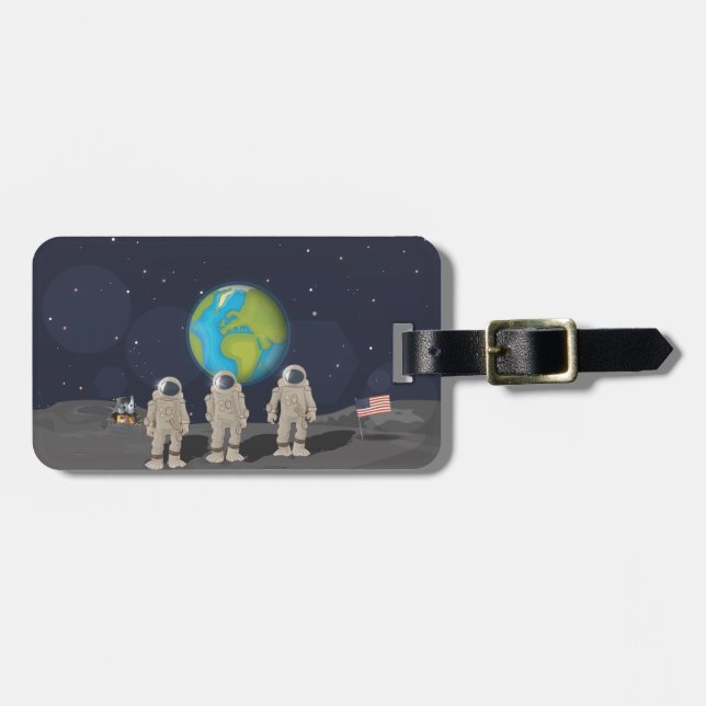 Moon Landings Luggage Tag (Front Horizontal)