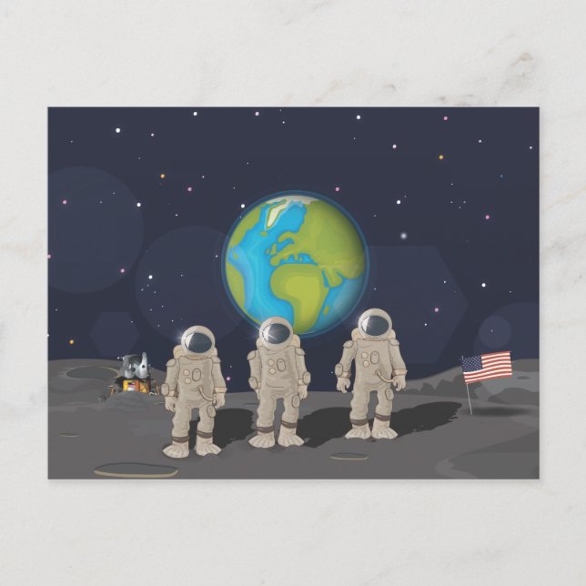 Moon Landings Postcard (Front)