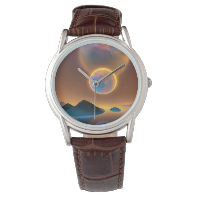 Moon landscape art   watch (Front)