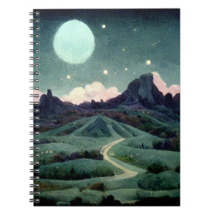 Moon Landscape Fantasy Notebook