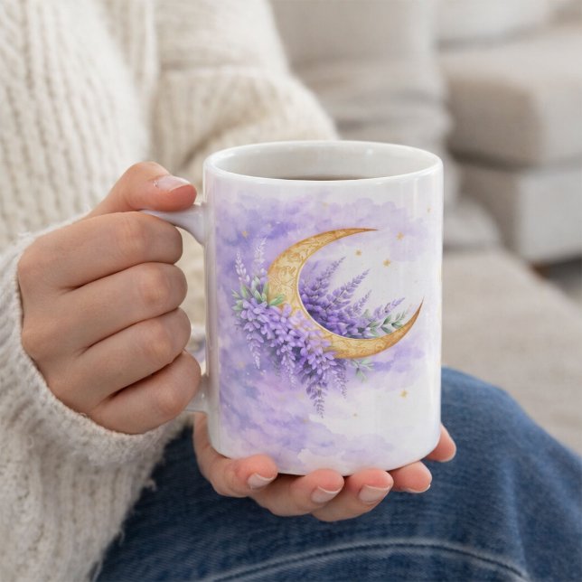 Moon & Lavender Mother's Day Mug Gift for Mom (Creator Uploaded)