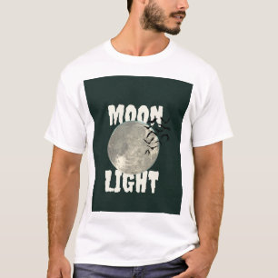 Moon Light Bats Halloween Graphic T-Shirt