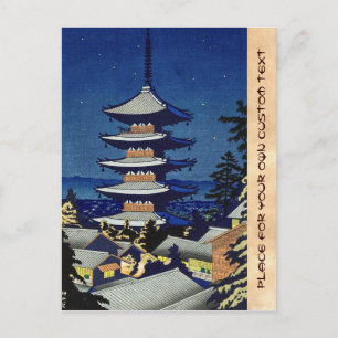 Moon Light In Yasaka Pagoda Asano Takeji Postcard
