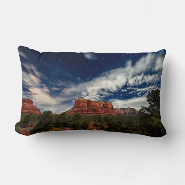 Moon Light over Sedona, Arizona Lumbar Cushion (Front)