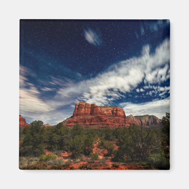 Moon Light over Sedona, Arizona Magnet (Front)