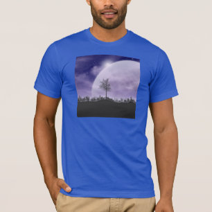 Moon Light Stars Sky Trees Whimsical Personalise T-Shirt