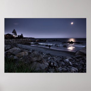 Moon Lit White Point Beach fine art print
