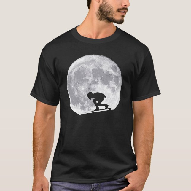Moon longboarding T-Shirt (Front)