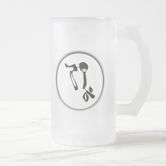 Moon Love Frosted Glass Beer Mug (Right)