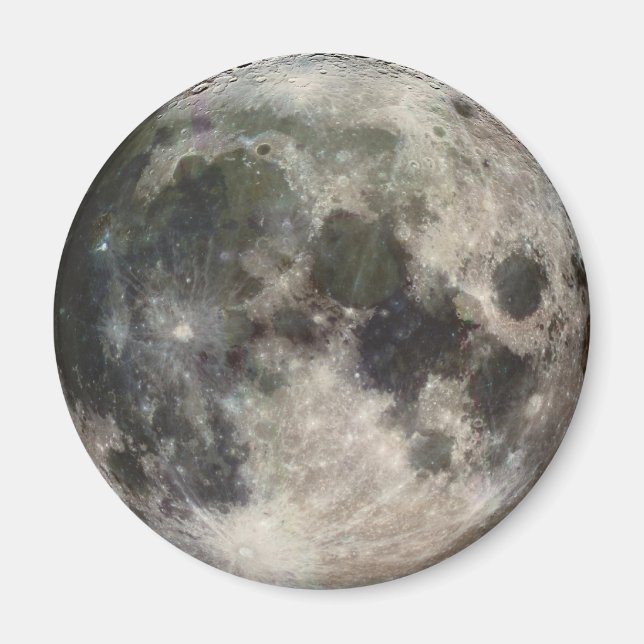 Moon Lunar Surface Photograph Galileo Magnet (Front)