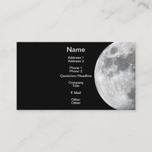 MOON Lunar Theme Business Card