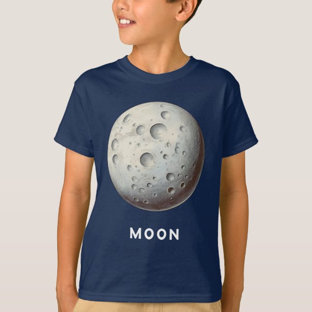Moon / Lune - Classic Planet Tee T-Shirt (Front)