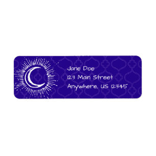 "Moon" Mailing Address Labels (WH/BLU/PUR)