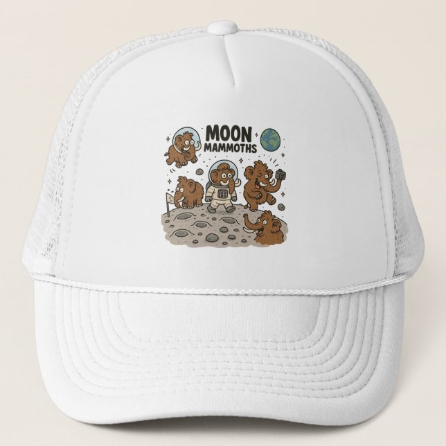 MOON MAMMOTHS funny Trucker Hat (Front)