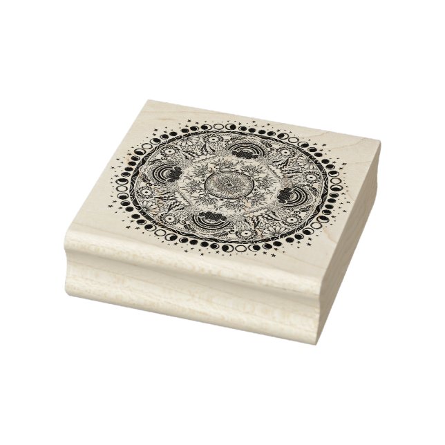 Moon Mandala MoonChild Yoga Rubber Stamp (Stamp)