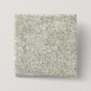 Moon Map 15 Cm Square Badge