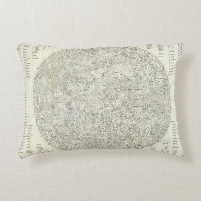 Moon Map Decorative Cushion (Front)